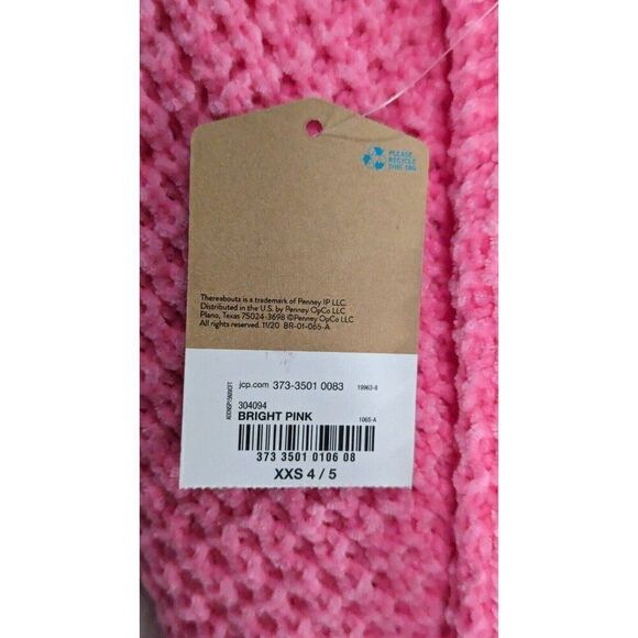 There Abouts Girls XXS 4/5 Bright Pink Sweater Polyester Pullover Round Neck - Picture 9 of 9